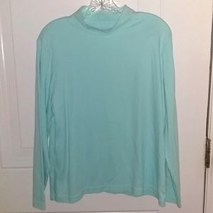 aqua LS mock tee